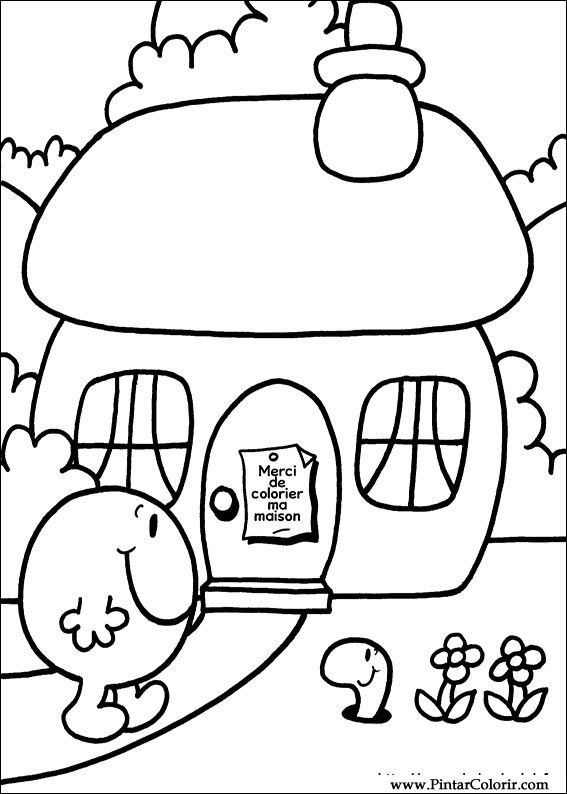 Pintar e Colorir Mr Men - Desenho 017