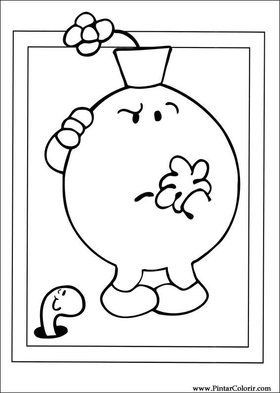 Pintar e Colorir Mr Men - Desenho 025