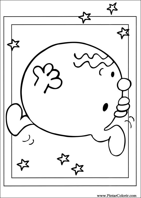 Pintar e Colorir Mr Men - Desenho 028