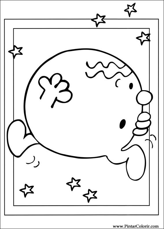 Pintar e Colorir Mr Men - Desenho 028