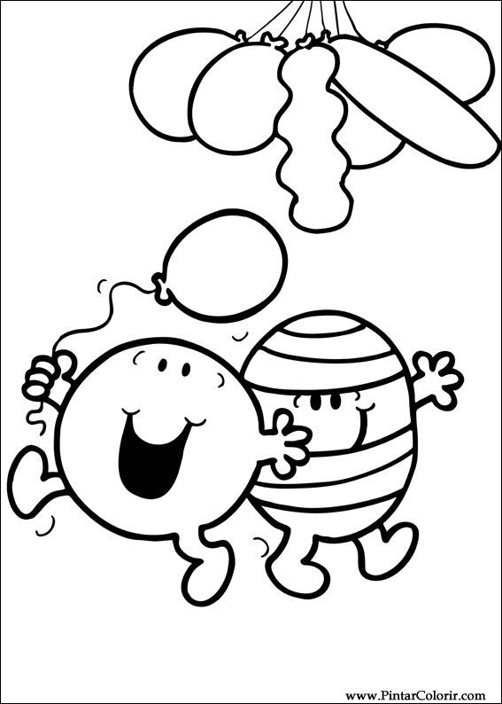 Pintar e Colorir Mr Men - Desenho 046