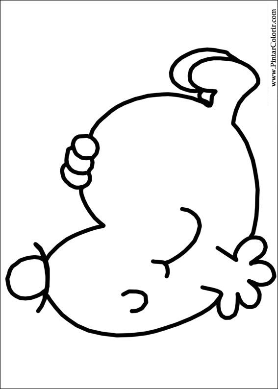 Pintar e Colorir Mr Men - Desenho 054