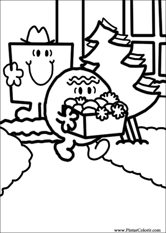 Pintar e Colorir Mr Men - Desenho 058