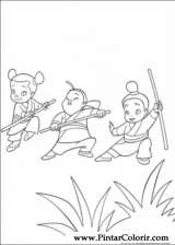 Pintar e Colorir Mulan - Desenho 002