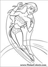 Pintar e Colorir Mulher Maravilha - Desenho 004