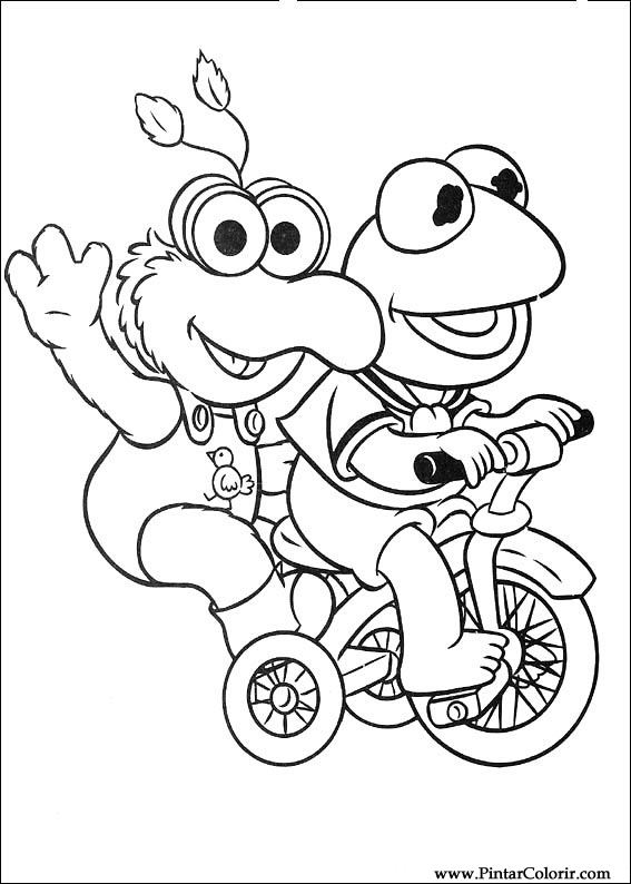 Pintar e Colorir Muppet Babies - Desenho 001