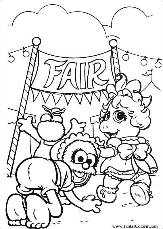 Pintar e Colorir Muppet Babies - Desenho 008