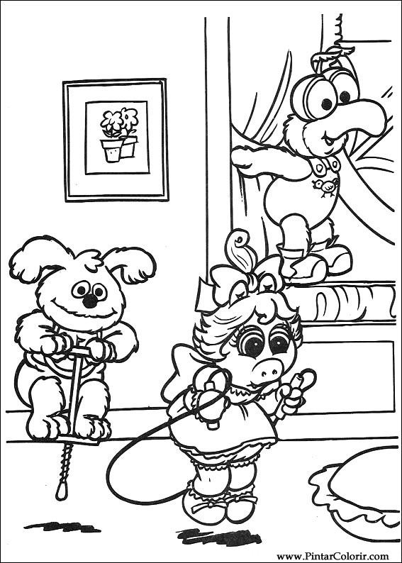 Pintar e Colorir Muppet Babies - Desenho 016