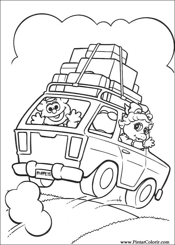 Pintar e Colorir Muppet Babies - Desenho 017