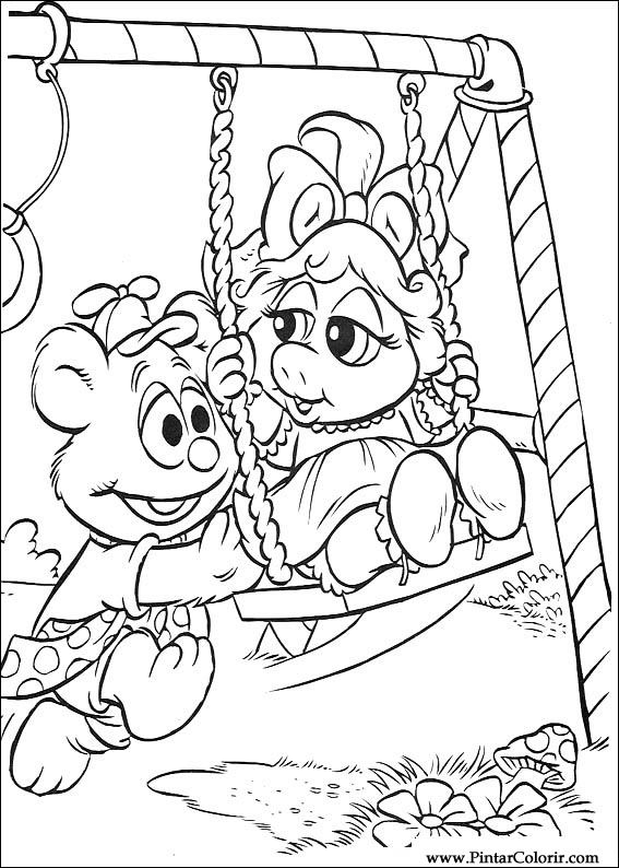 Pintar e Colorir Muppet Babies - Desenho 020