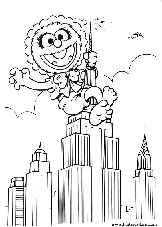 Pintar e Colorir Muppet Babies - Desenho 022