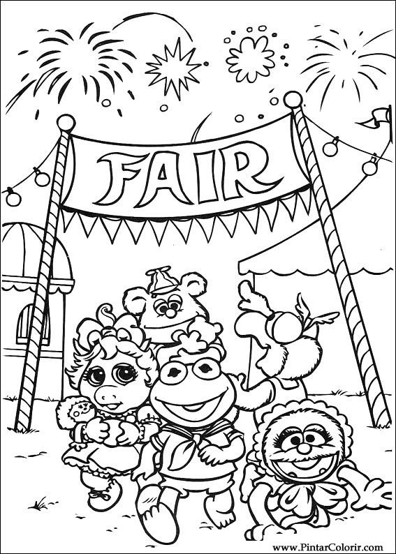 Pintar e Colorir Muppet Babies - Desenho 030