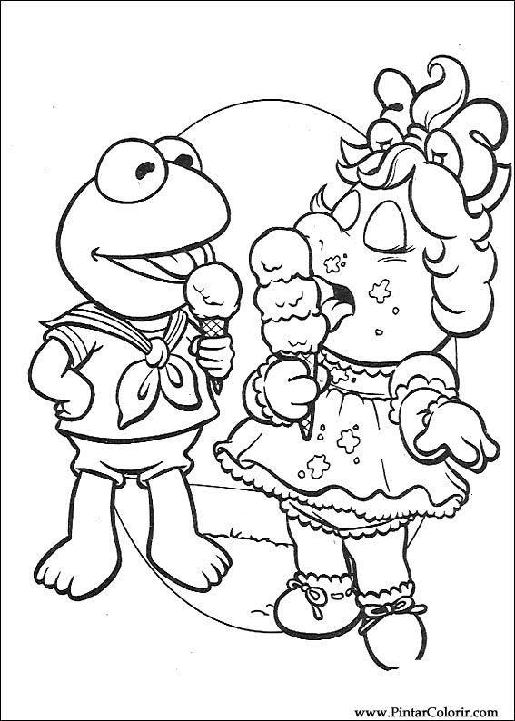 Pintar e Colorir Muppet Babies - Desenho 050