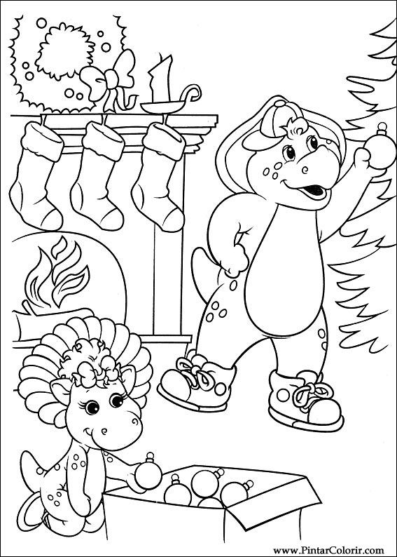 Pintar e Colorir Natal Amigos - Desenho 001