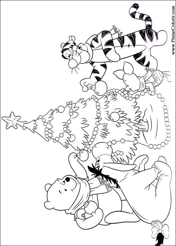 Pintar e Colorir Natal Amigos - Desenho 053