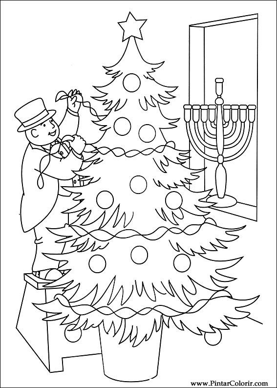 Pintar e Colorir Natal Amigos - Desenho 066