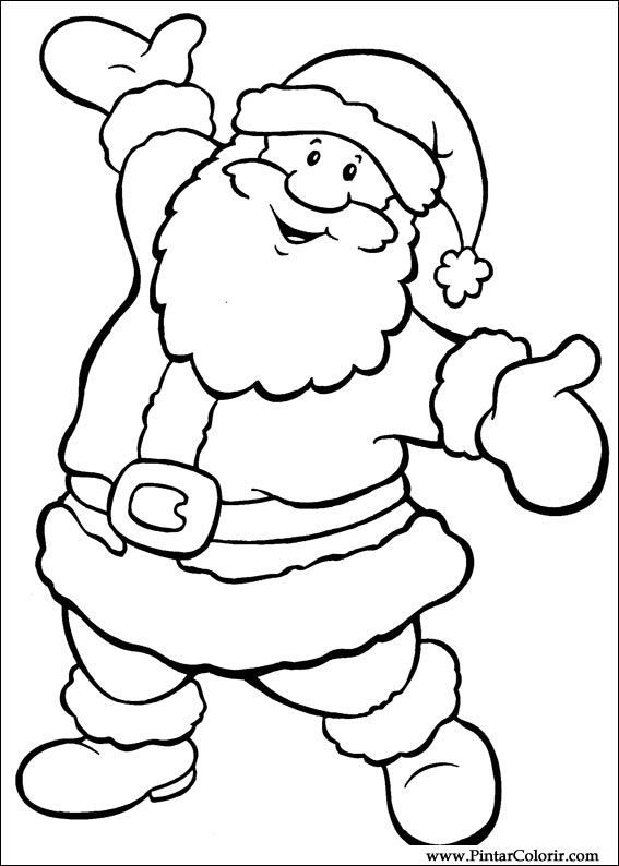 Drawings To Paint & Colour Christmas - Print Design 013