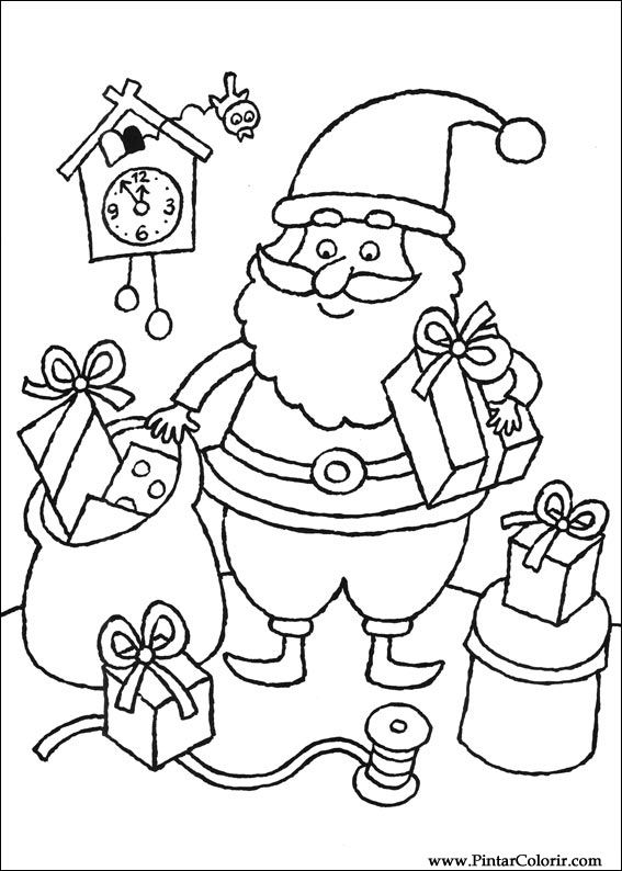 Drawings To Paint & Colour Christmas - Print Design 112