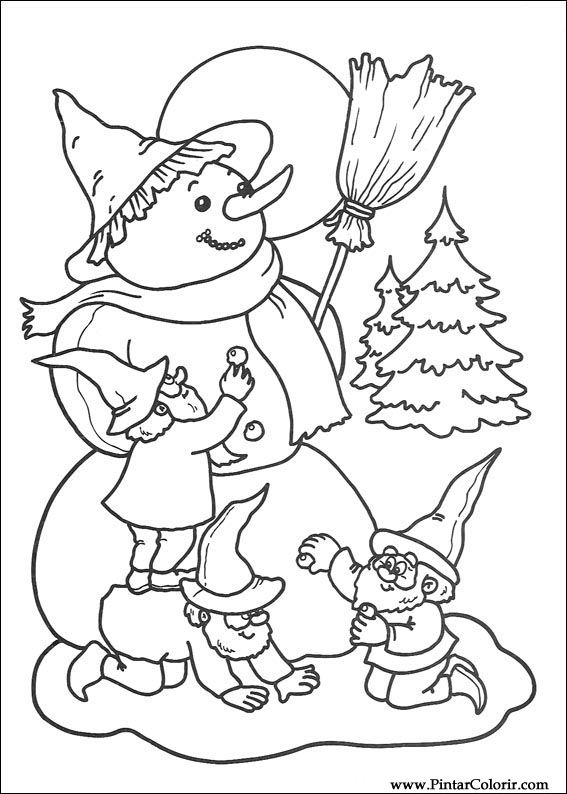 Drawings To Paint & Colour Christmas - Print Design 239