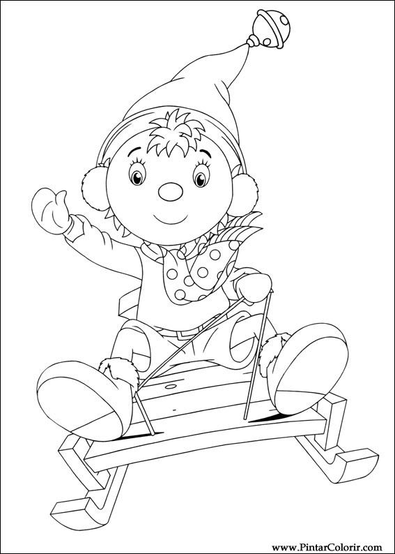 Pintar e Colorir Noddy - Desenho 010