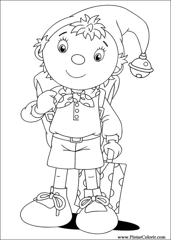 Drawings To Paint & Colour Noddy - Print Design 013
