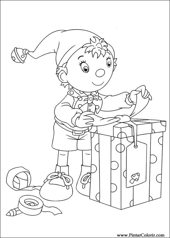 Pintar e Colorir Noddy - Desenho 018