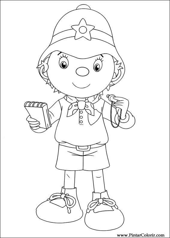 Pintar e Colorir Noddy - Desenho 039