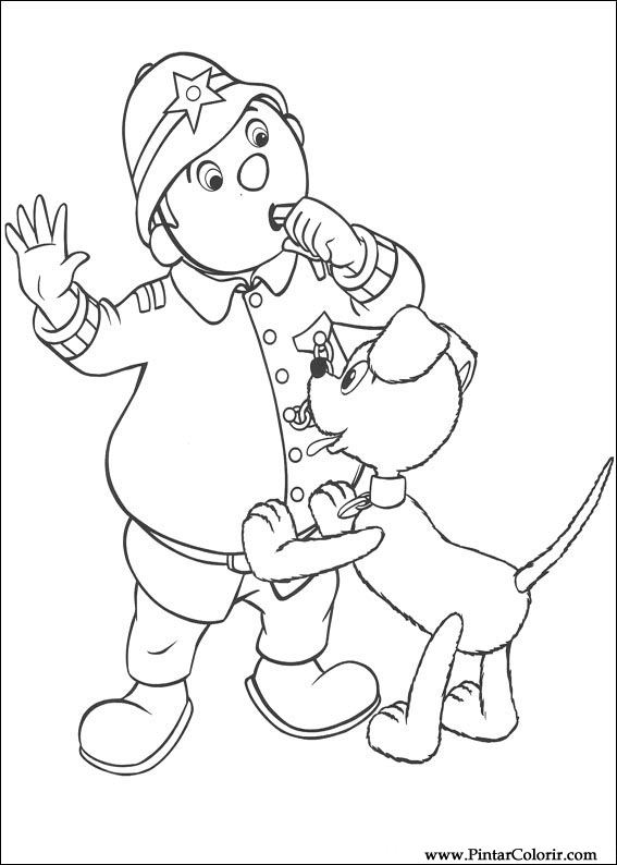 Pintar e Colorir Noddy - Desenho 157