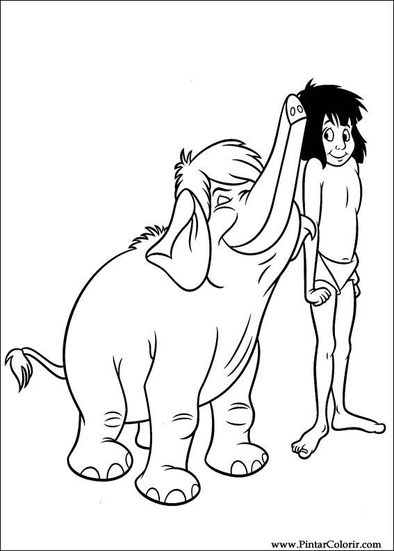 Pintar e Colorir O Livro Da Selva - Desenho 004