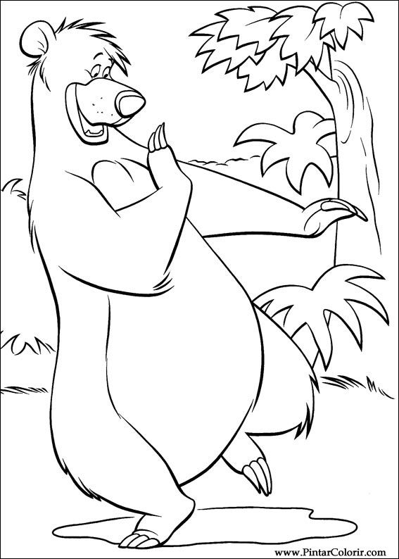 Coloriage Le Livre De La Jungle À Imprimer  Quand le jeune garçon veut