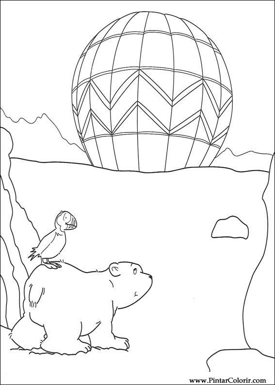 Pintar e Colorir O Ursinho Polar - Desenho 013