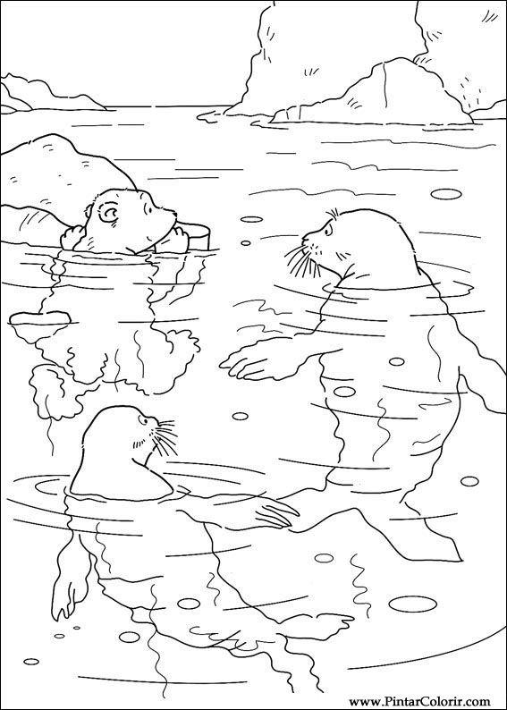 Pintar e Colorir O Ursinho Polar - Desenho 033