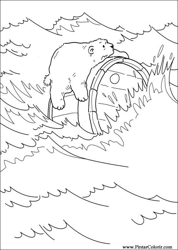 Pintar e Colorir O Ursinho Polar - Desenho 040