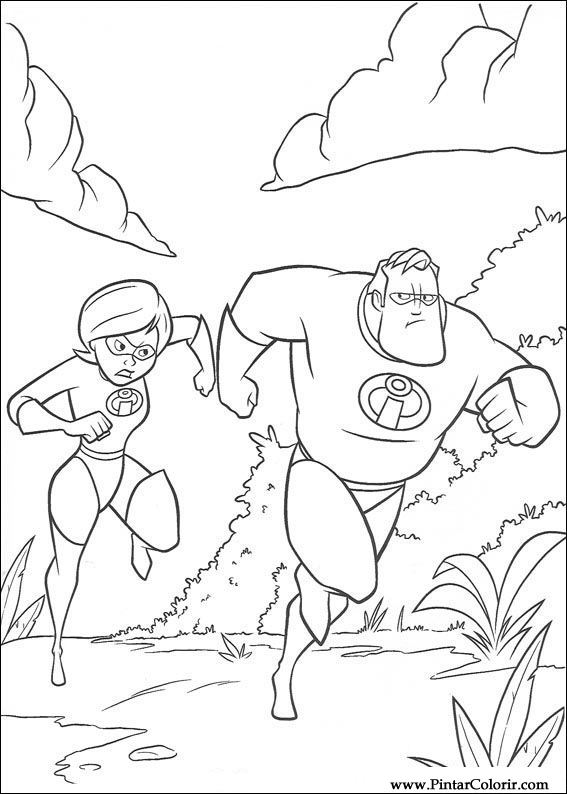 Pintar e Colorir Os Super Herois - Desenho 037