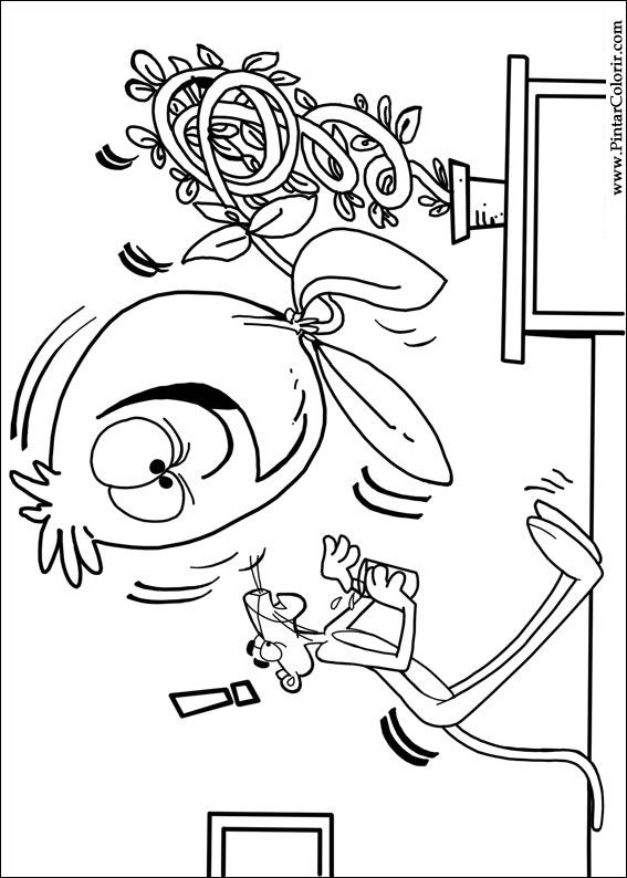 Desenhos de Pantera Cor de Rosa para colorir, jogos de pintar e imprimir