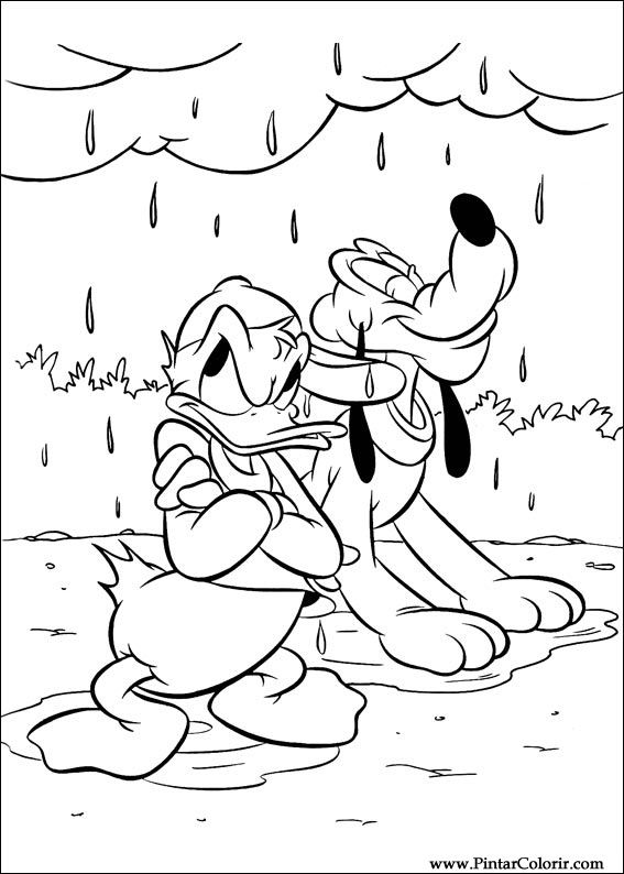 Pintar e Colorir Pato Donald - Desenho 026