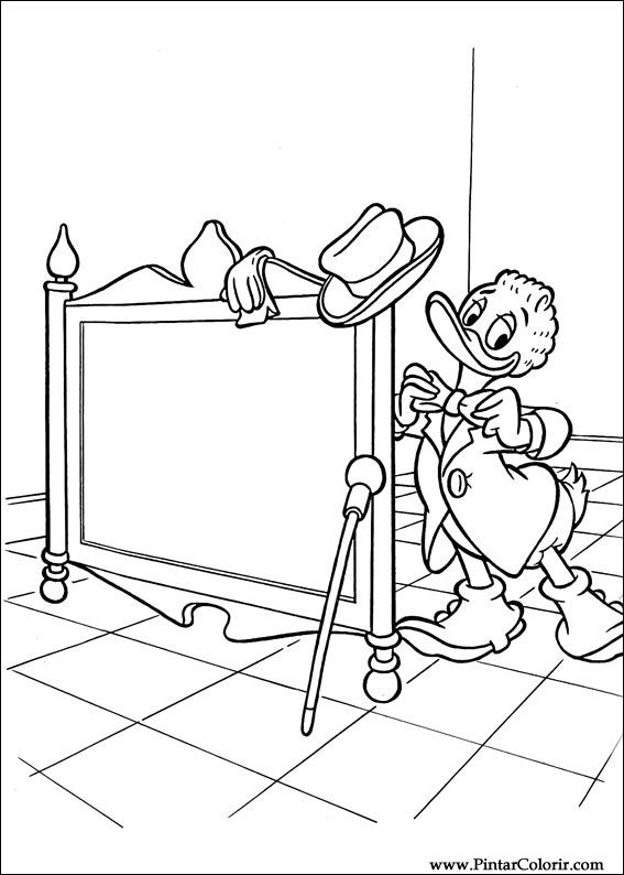 Pintar e Colorir Pato Donald - Desenho 048