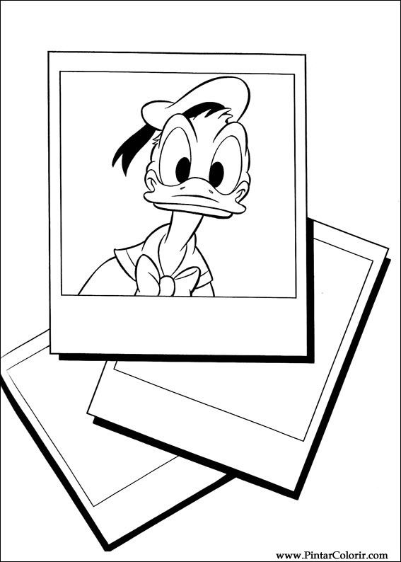 Pintar e Colorir Pato Donald - Desenho 049