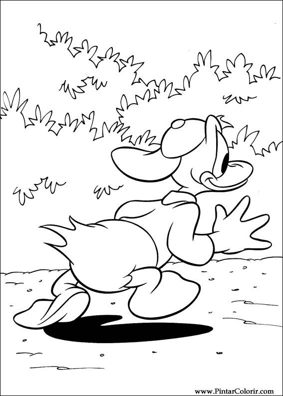 Pintar e Colorir Pato Donald - Desenho 052