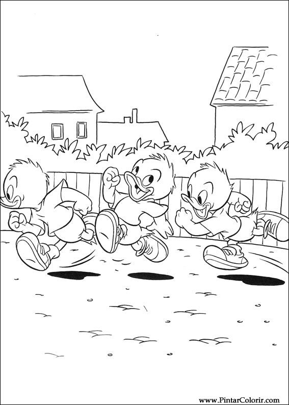 Pintar e Colorir Pato Donald - Desenho 057