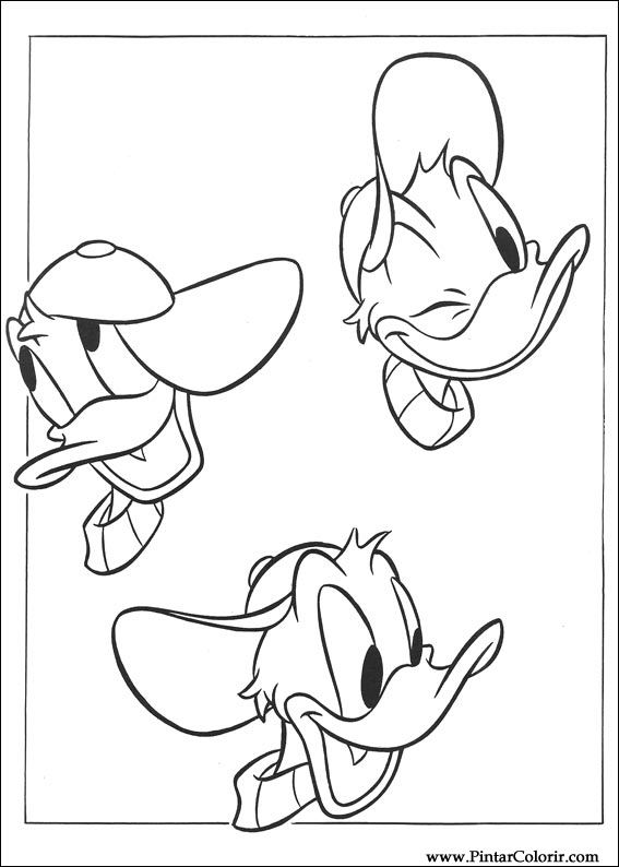 Pintar e Colorir Pato Donald - Desenho 058