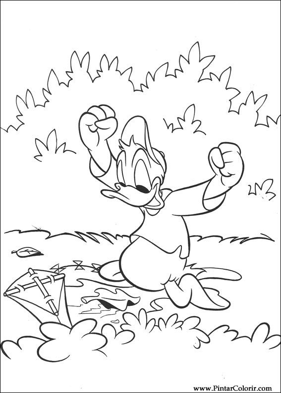 Pintar e Colorir Pato Donald - Desenho 064