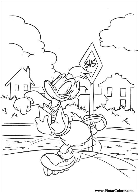 Pintar e Colorir Pato Donald - Desenho 066