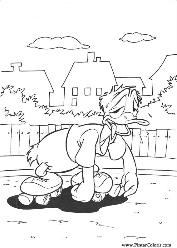 Pintar e Colorir Pato Donald - Desenho 068