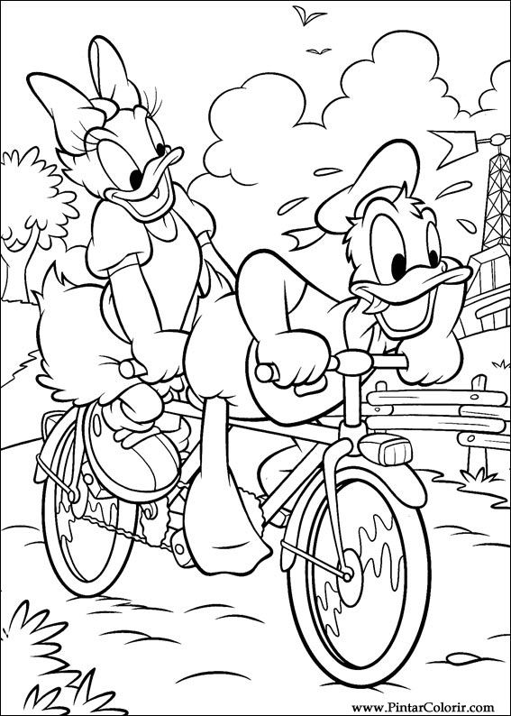 Pintar e Colorir Pato Donald - Desenho 090