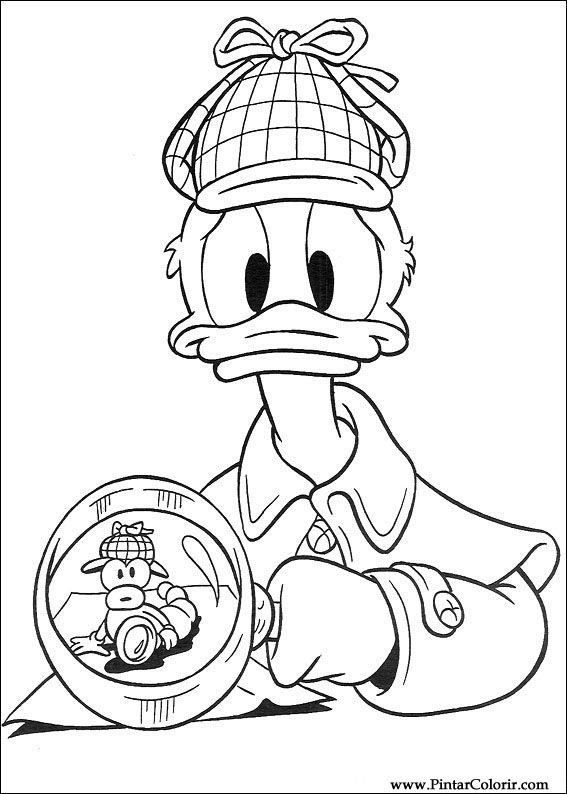 Pintar e Colorir Pato Donald - Desenho 106