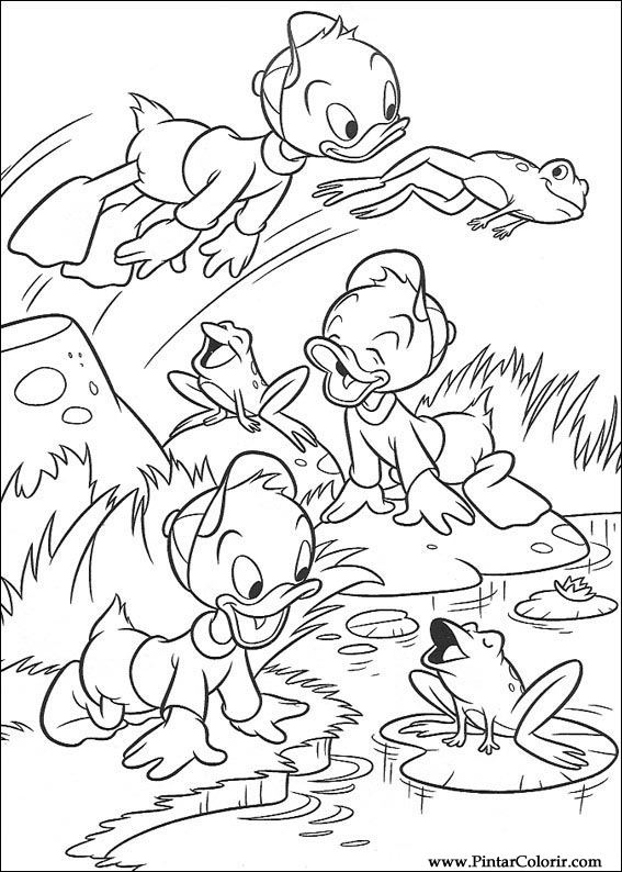 Tekeningen Te Schilderen Kleur Donald Duck Print Design 108