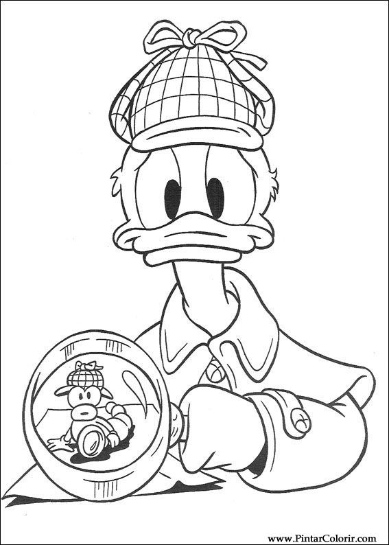 Pintar e Colorir Pato Donald - Desenho 113