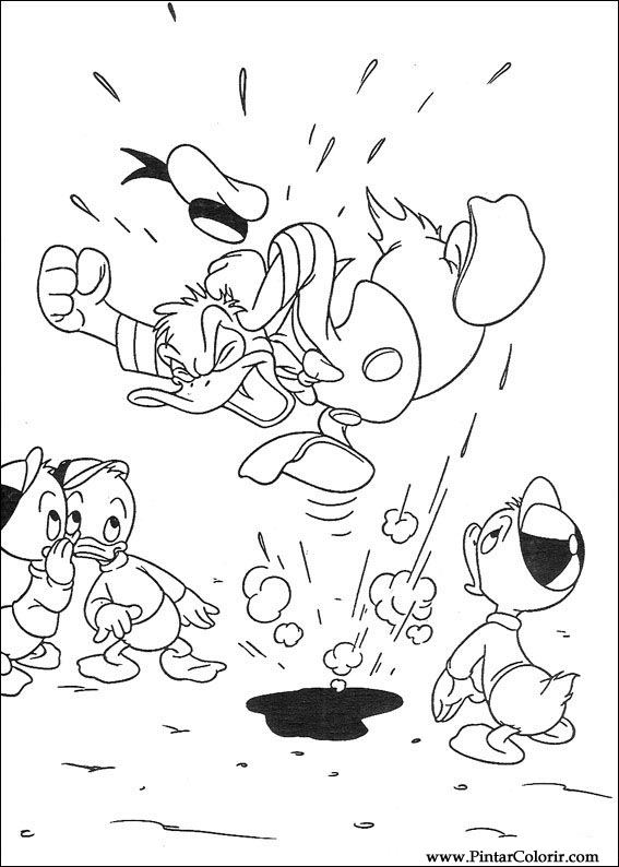 Pintar e Colorir Pato Donald - Desenho 114