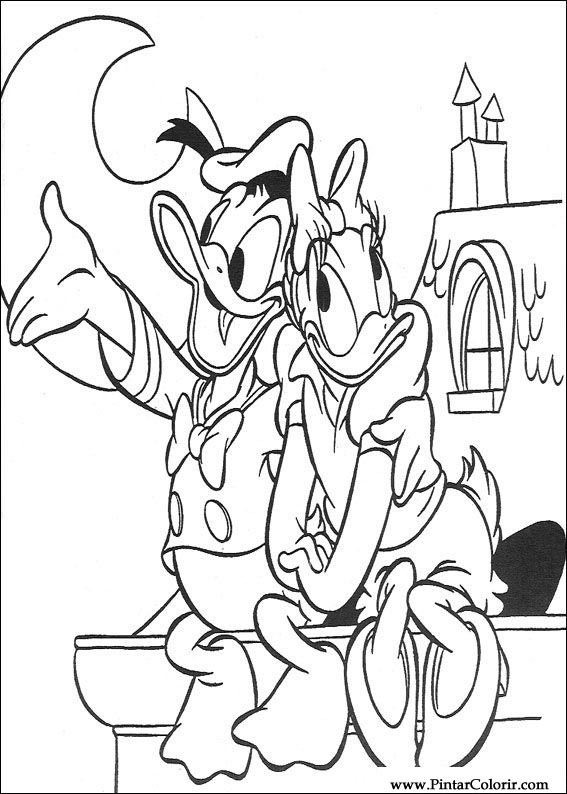 Pintar e Colorir Pato Donald - Desenho 116